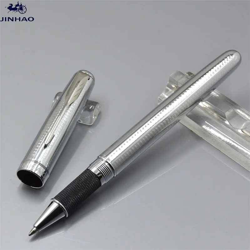Roller ball pen JINHAO Роскошная золотая/серебряная металлическая авторучка/роликовая шариковая ручка канцелярская брендовая чернила для письма ручки подарок - Цвет: Roller ball pen