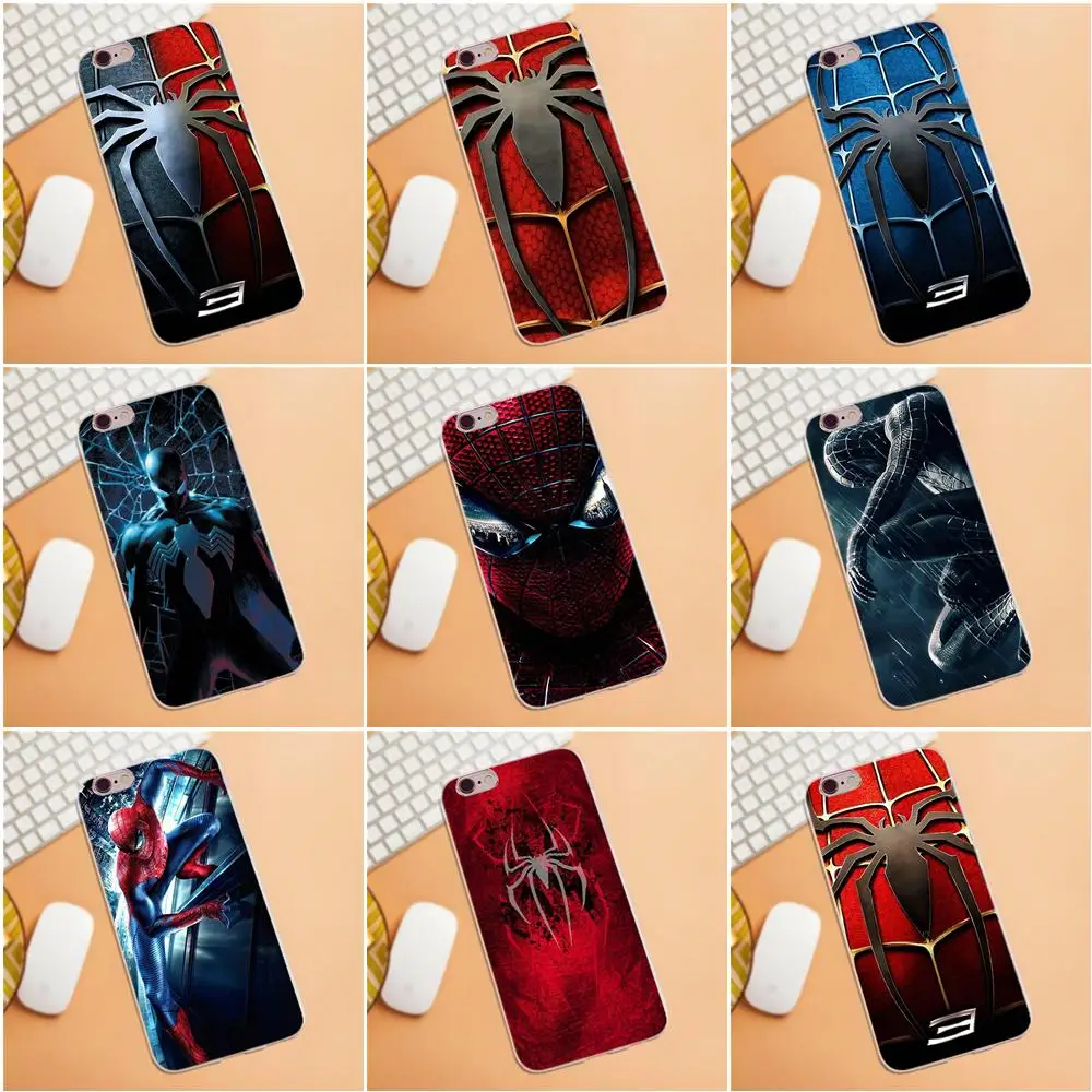 

Soft Silicone TPU Transparent Cover Case For Samsung Galaxy A3 A5 A7 J1 J2 J3 J5 J7 2015 2016 2017 Spider Man 3 Blue Chest