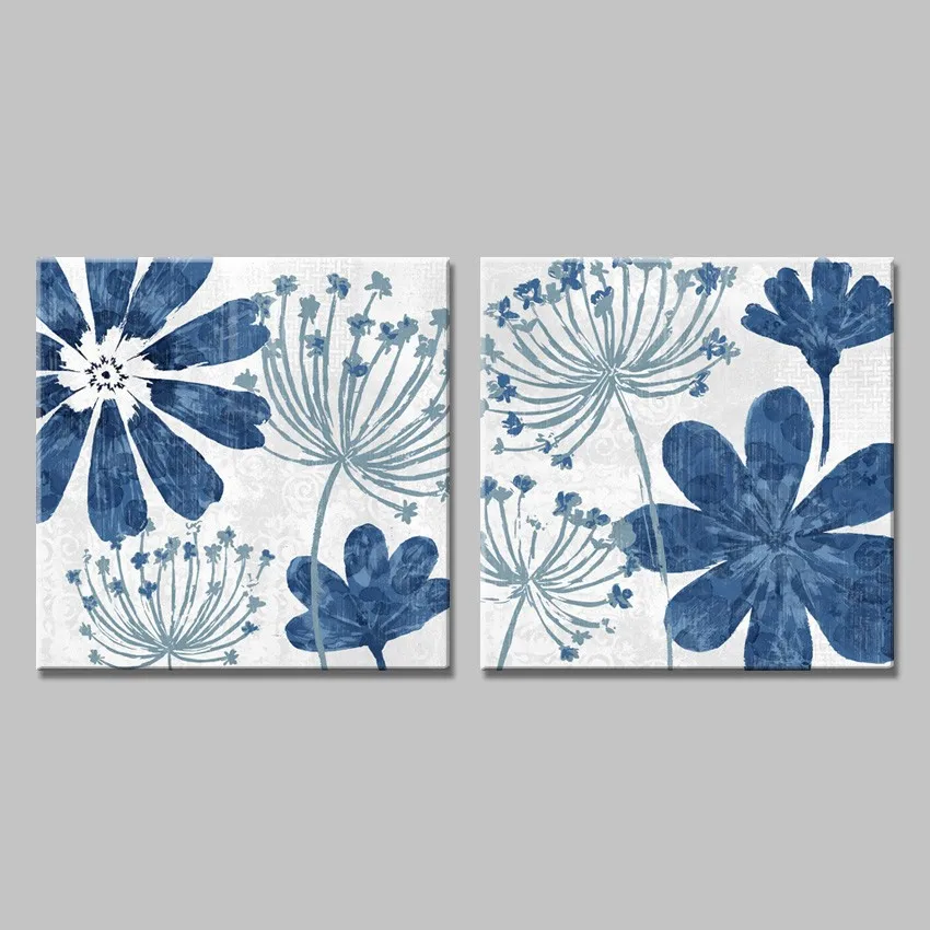 blue flower dandelion art print canvas painting home decorative wall pictures for living room YH29-1725
