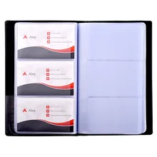 Визитница из искусственной кожи, держатель для книг, журнал, органайзер для визиток, держатель для книг, 240 карт, черный цвет