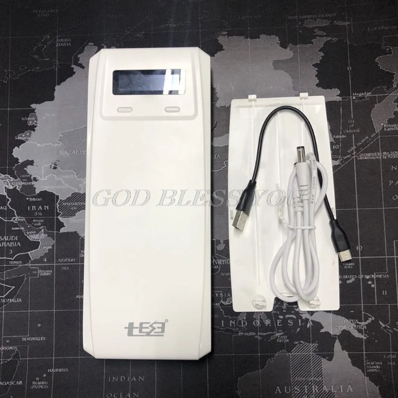  (Sin batería) QD188-PD Dual USB QC 30 + tipo C PD salida de CC 8x18650 baterías DIY Power Bank caja