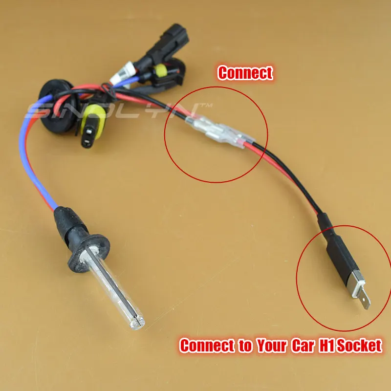 Sinolon 2 шт. H1 светодиодный HID сменная лампа Одиночная Диодная проводка преобразователя соединительные линии для фар лампы аксессуары для кабелей