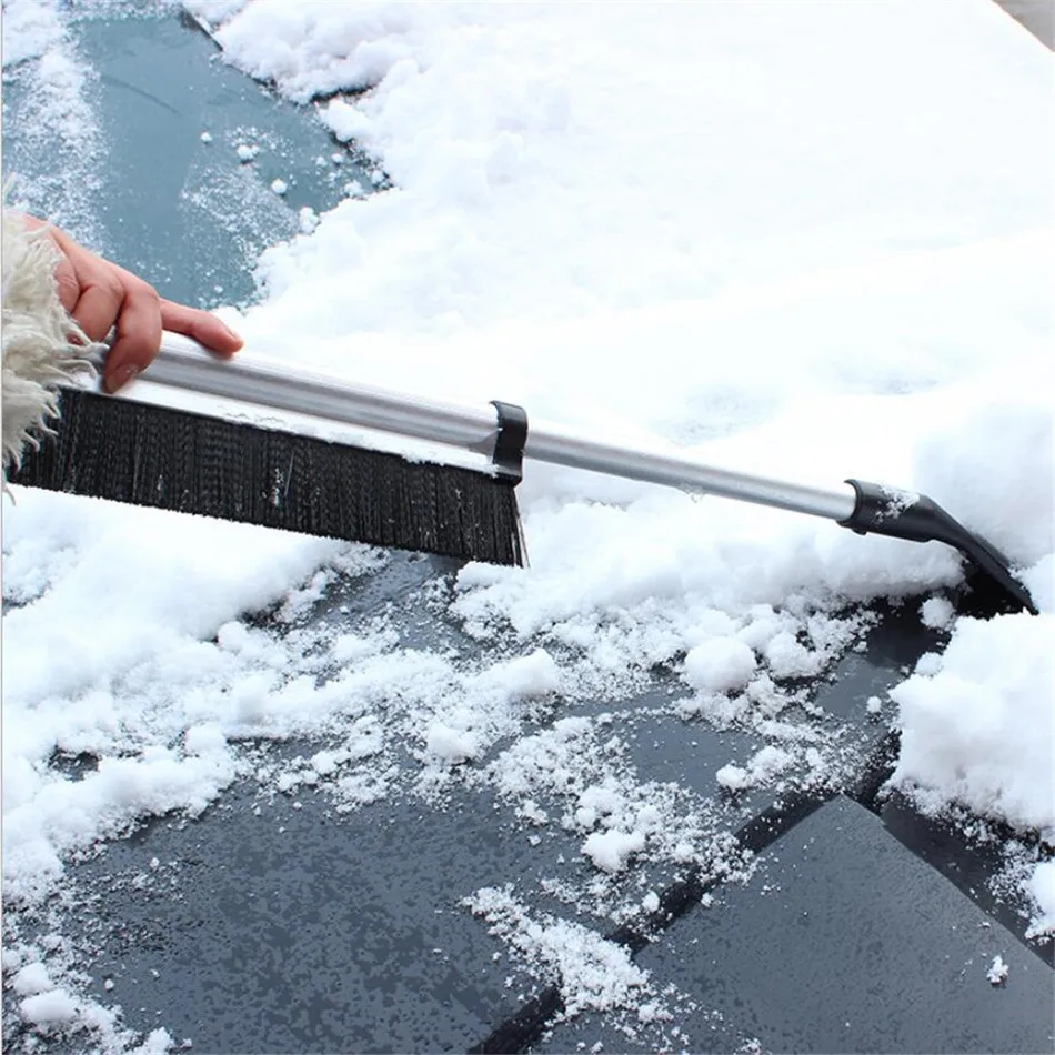 Портативный Выдвижной Телескопический щетка для очистки снега лопата, лед скребок 42-65 см для автомобилей, мотоциклов, грузовиков, автомобильные аксессуары