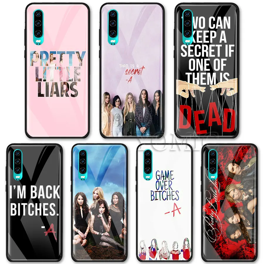

Tempered Glass Case for Huawei P20 Lite P30 Pro Mate 10 20 Lite Honor 20 Pro 8X Cover Pretty Little Liars Luxury Case