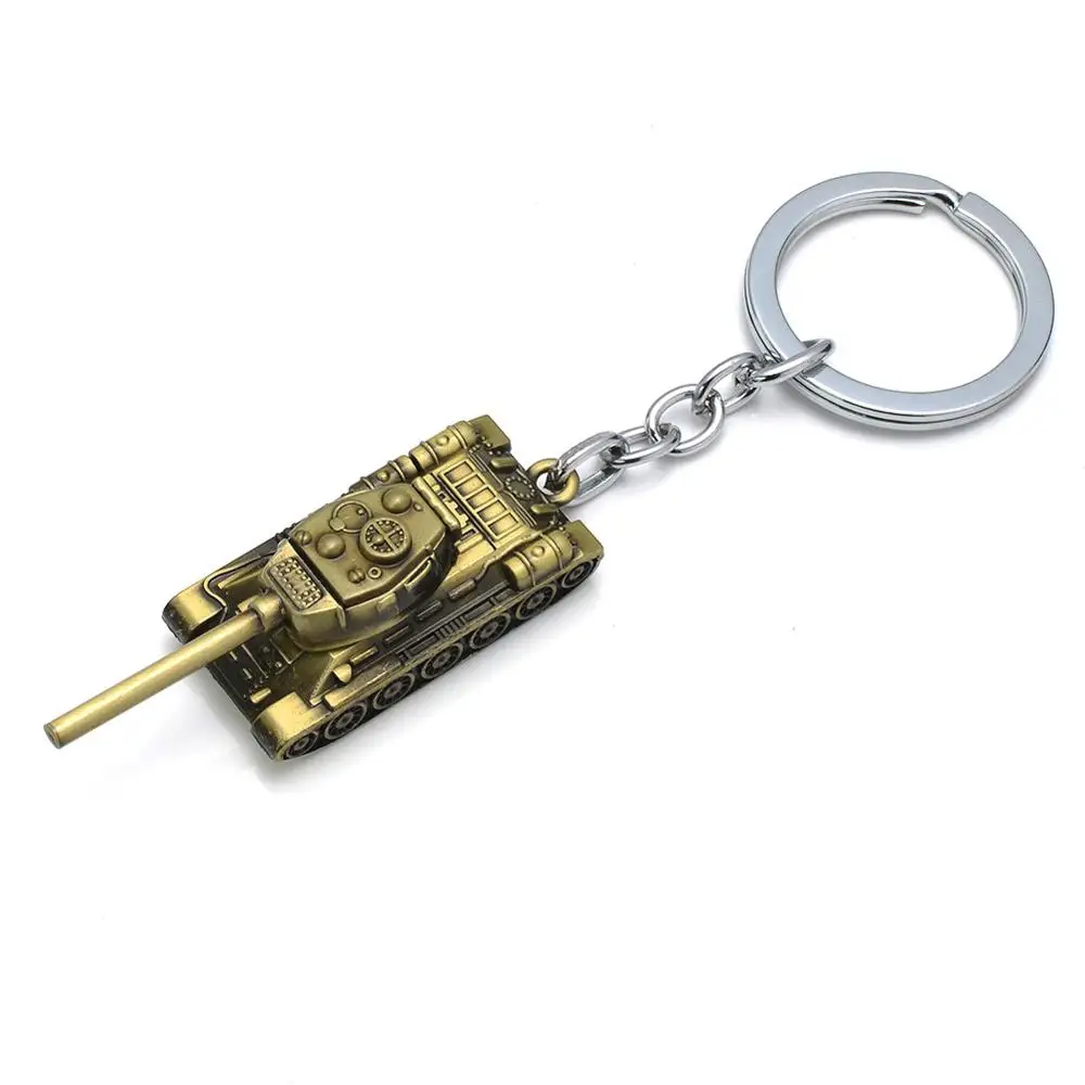 

2019 Fashion 3 Colors 3D World of Tanks Key chain Metal Key Rings For Gift Chaveiro Car Keychain Jewelry Game Key Holder