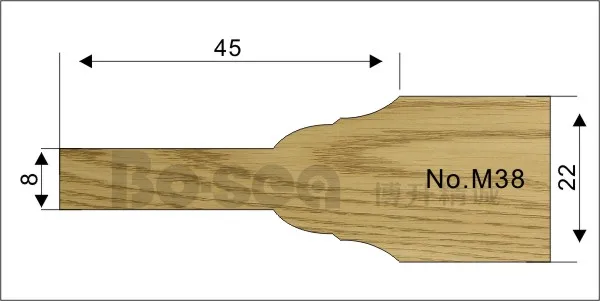 2 шт./компл. двери Панель повышение режущая головка формирователь резак профиль резак для деревообработки - Длина режущей кромки: M38