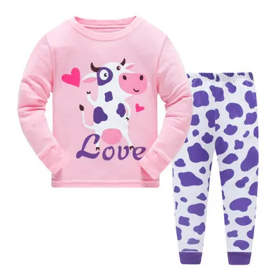Детский пижамный комплект, детская одежда для сна, пижамные комплекты для малышей, пижамы с рисунками животных для мальчиков и девочек, хлопковая одежда для сна - Цвет: Models 8