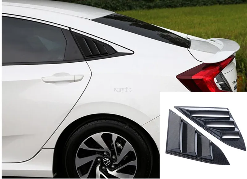 Auto Accessories Rear Quarter Panel Side Vent Window Louver For Auto Accessories Rear Quarter Panel Side Vent Window Louver For Honda Civic 2016 2017 Sticker Car Styling 2 In Chromium From Automobiles