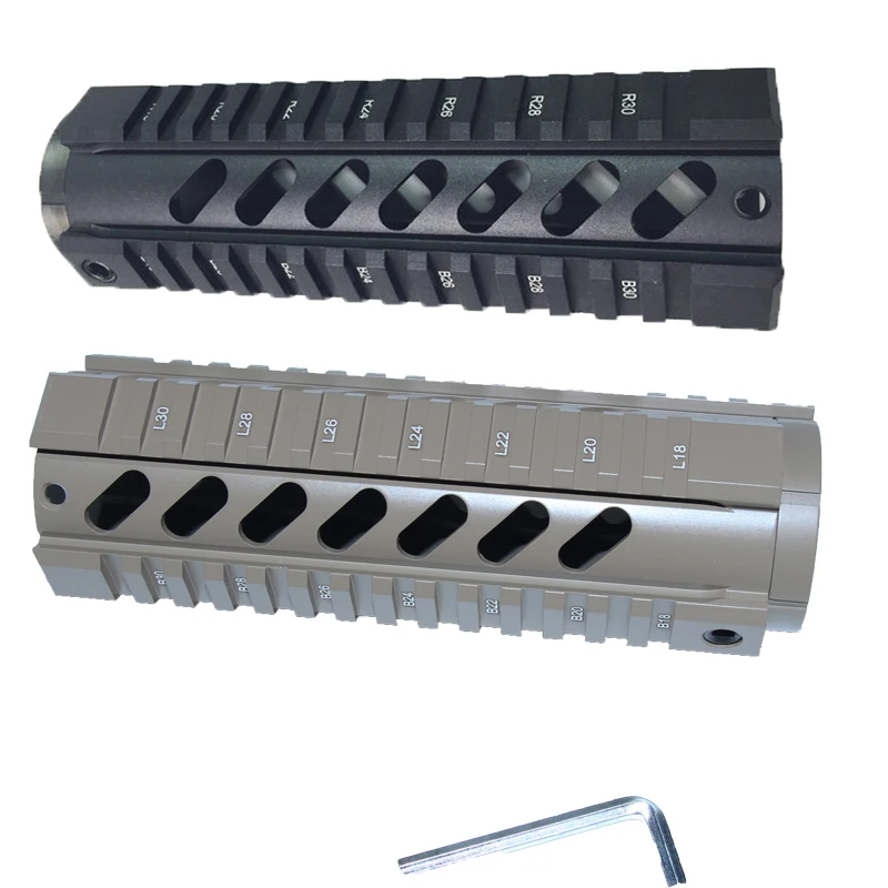 Тактический страйкбол 7 ''дюйма AR-15 M16 M4 трубчатое цевье Quad Rail Черный Tan Handguard AR. 223/5. 56 RAS Принадлежности для охоты