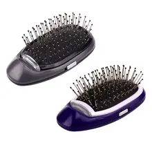 Портативная отрицательная ионизация волос расческа Антистатическая прямая Массажная расческа вибрационная щетка для укладки электрическая расческа выпрямитель для волос