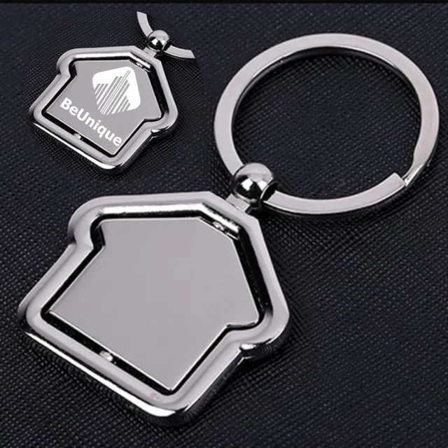 Aliexpress House Design Rotating Style Double Faced Logo House Design Rotating Style Double Faced Logo Key Chain Metal Keyring Real Estate S Business Promotional