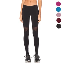 High Waist Women Yoga Pant Fitness Sexy Solid Leggings Mesh Patchwork Pencil Sport Capris Running Quick Dry Workout Slim Trouser
