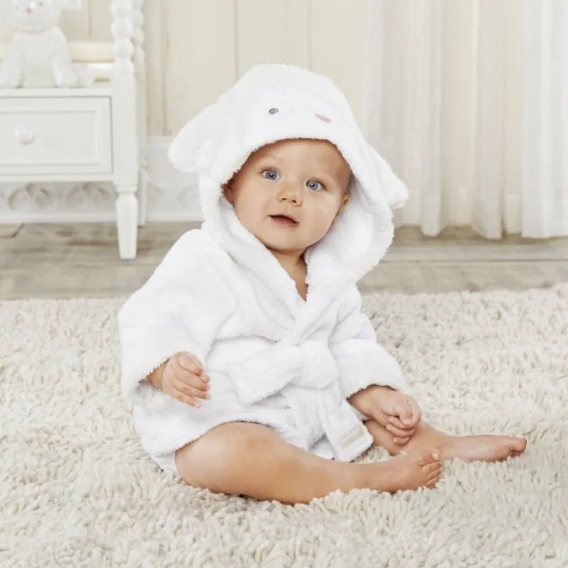 Menino com Capuz Animal dos Desenhos Vestido de Vestir Bebê Menina Roupão Animados Toalha Cobertor Robe 2020 Primavera Longo-mangas Compridas 10 High Quality Mamãe e Bebê
