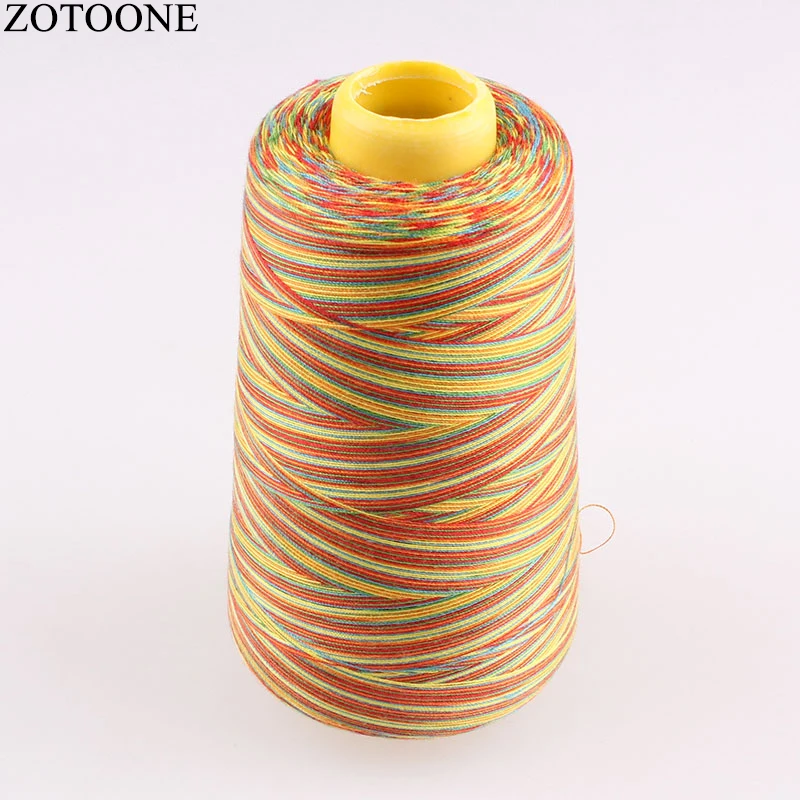 

Machine Industrial Sewing Thread Spool Rainbow Polyester sewing thread Multicolor Sewing Suppiles 3000Y/Spool 40S/2SE0017C4