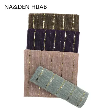 

Hot sell light weight small sequins transparent shawls polyester turban Muslim women sacrf hijab 10pcs/lot fast shipping