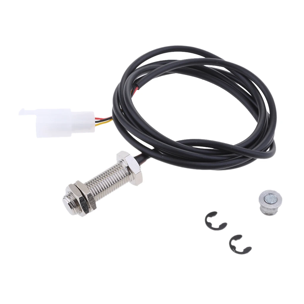 3 Pins Digital Odometer Sensor Cable With Magnets For Motorcycle Digital ATV Odometer Speedometer Tachometer