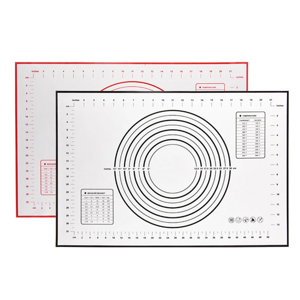 Складной антипригарный силиконовый коврик для выпечки 40*60 см, коврик для замеса теста, лоток для выпечки, внутренний вкладыш, Скалка, кухонные инструменты для приготовления пищи