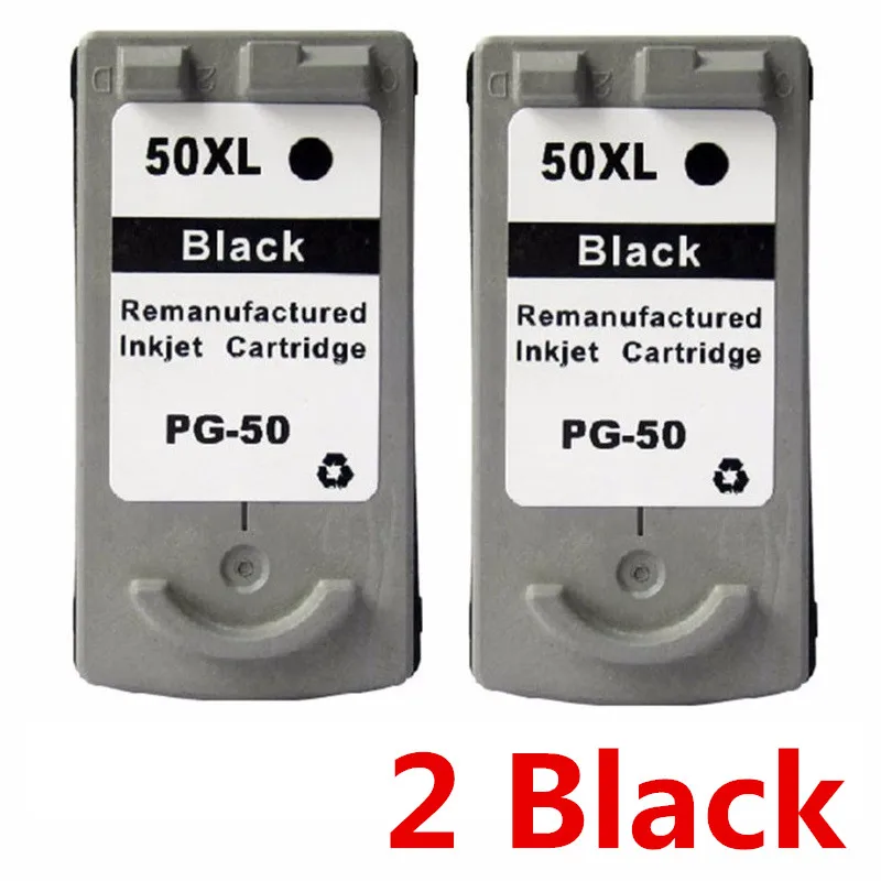 2 Black Востановленные картриджи для струйного принтера картридж для Canon PG-50 PG 50 PG50 CL-51 CL 51 CL51 Pixma iP2200 MX308 MX318 факс JX200 JX201 - Цвет: 2 Black