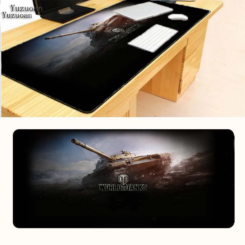  Yuzuoan Large Gaming Mouse Pad World Of Tanks Gamer Locking Edge Grande Mousepad Keyboard Mouse Mat