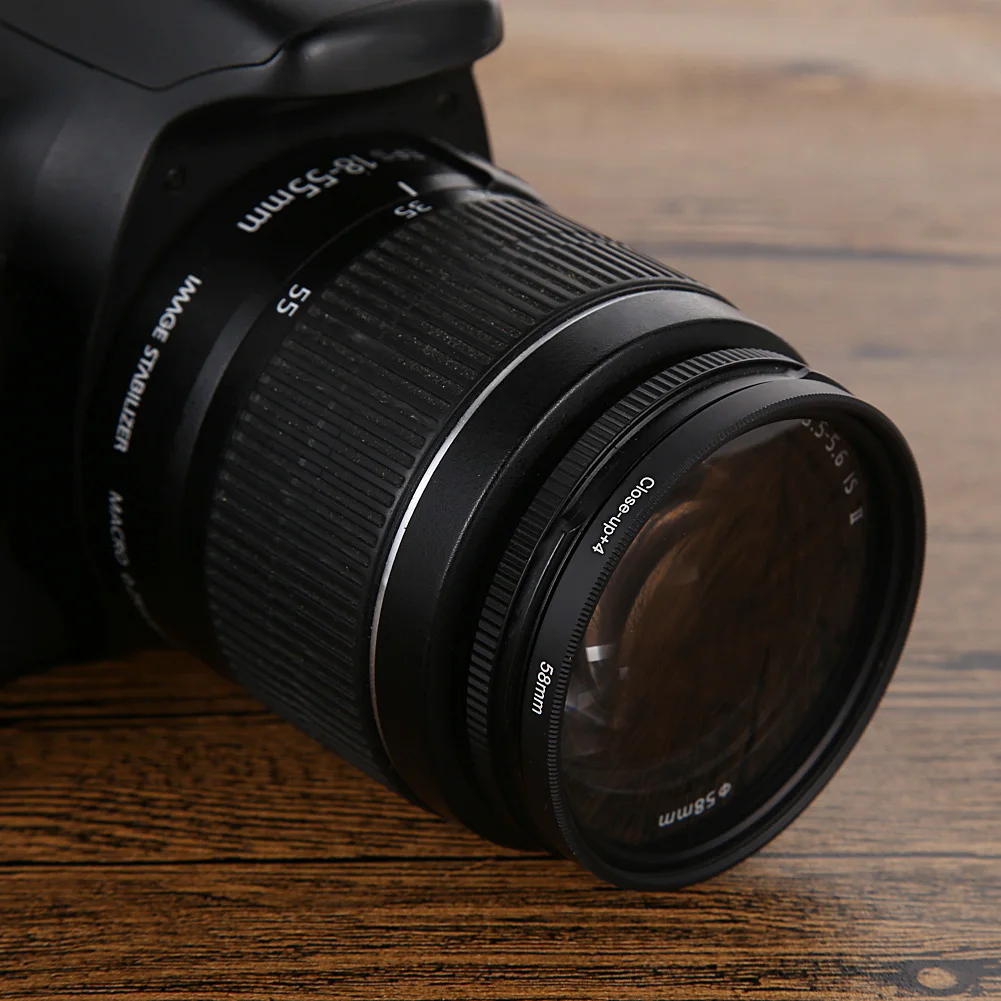 58MM Macro Close Up Lens Filter Kit +1 +2 +4 +10 Kit with Carry Bag For