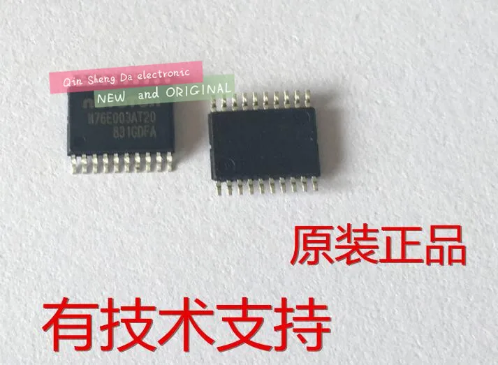 

100PCS 76E003 TSSOP20 MCU 8-Bit 8051 CISC 18KB Flash 2.5V/3.3V/5V 20-Pin N76E003AT20