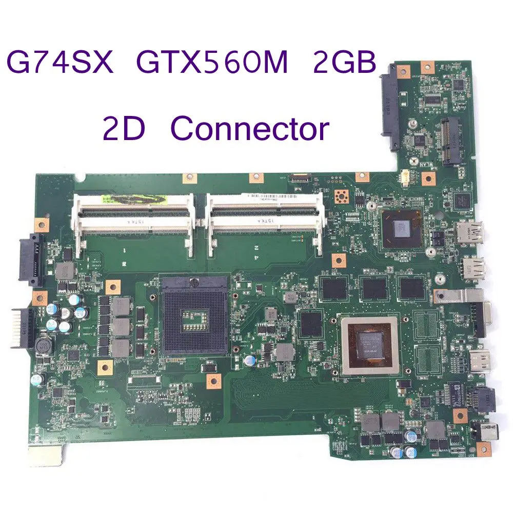 G74SX GTX560M 2GB 4 RAM Slots N12E-GS-A1 2D Screen line interface Mainboard For ASUS G74S G74SX Laptop Motherboard 100% Tested цена G74SX GTX560M 2GB 4 RAM Slots N12E-GS-A1 2D Screen line interface Mainboard For ASUS G74S G74SX Laptop Motherboard 100% Tested цены онлайн