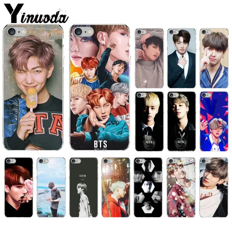 

Yinuoda BTS band Bangtan Boys TPU Soft Silicone Transparent Phone Case for iPhone X XS MAX 6 6s 7 7plus 8 8Plus 5 5S SE XR