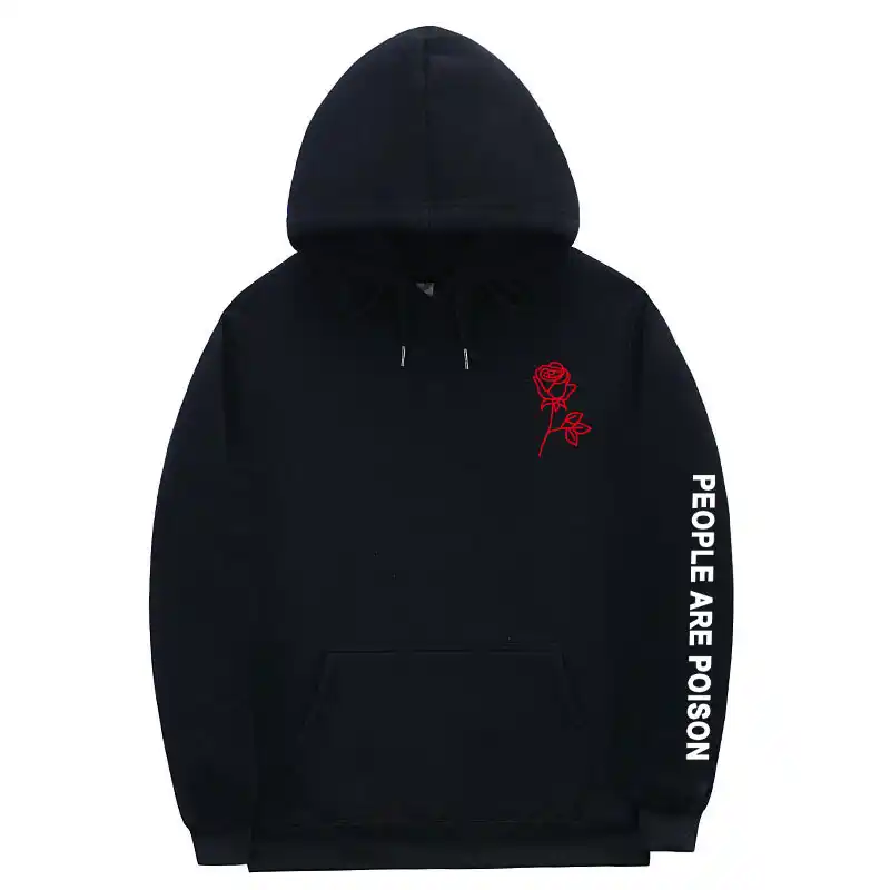 rose print hoodie