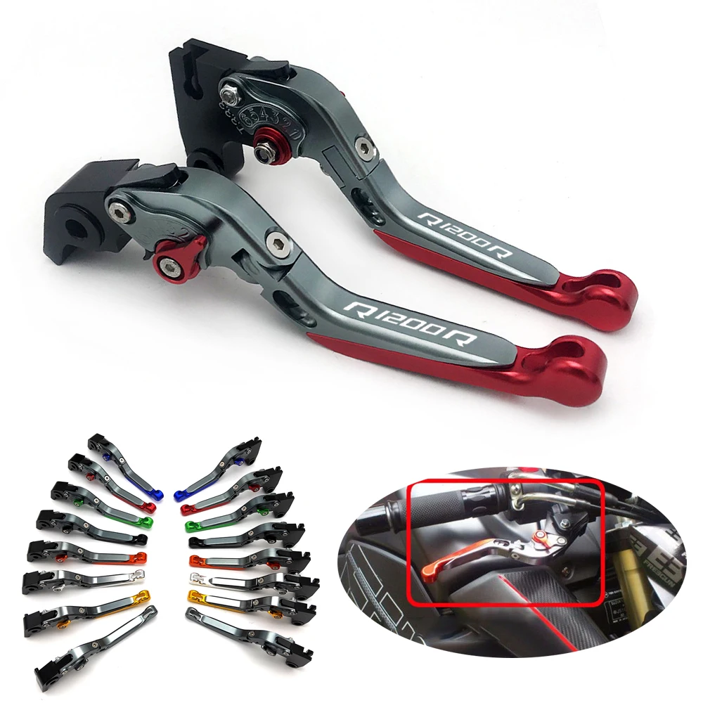 

CNC Aluminum Adjustable Motorcycle Brake Clutch Levers Motorcycle Brake Handle For BWM R1200R R1200RS 2015-2018 2016 2017 Silver