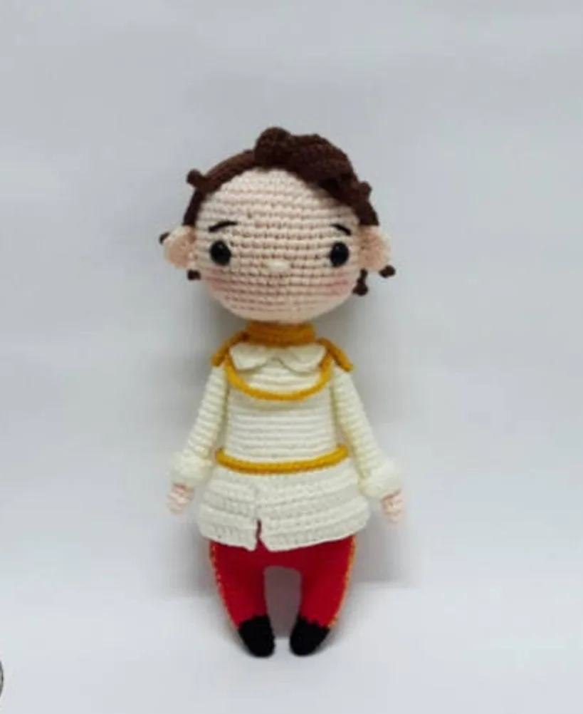 Вязаные игрушки амигуруми погремушка Мода девушка любовник номер wp035