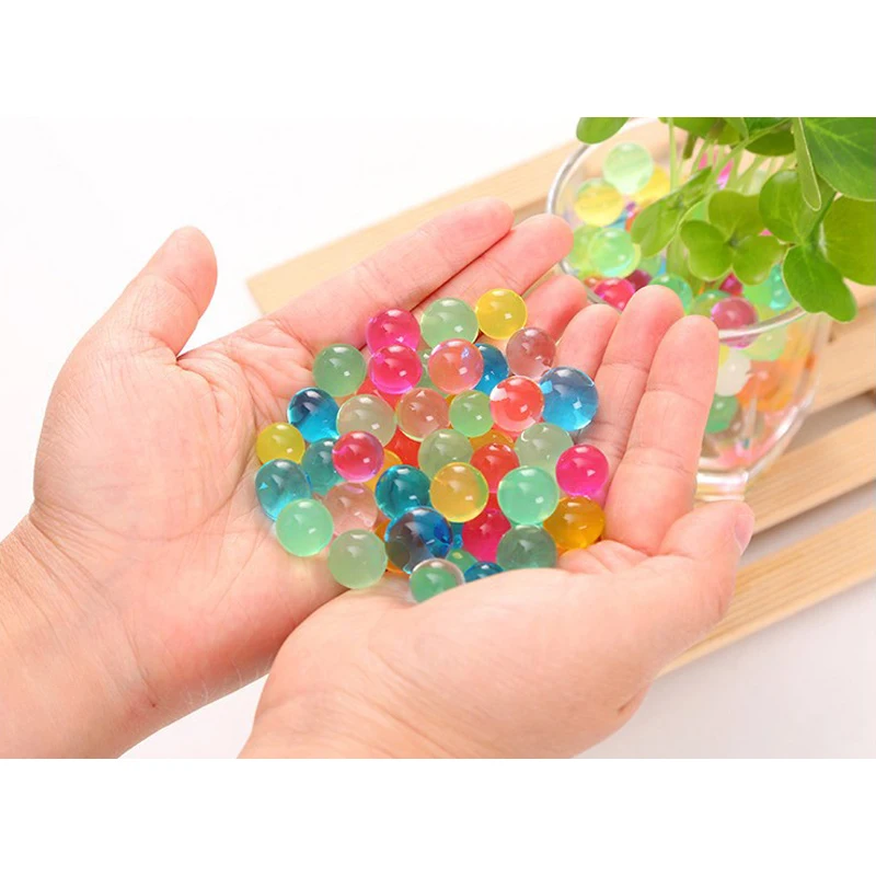 Bolas de polímero de agua Orbiz, bolas que crecen en el agua, cristal  blanco claro, Gel de hidrogel de suelo Sz003 4000, novedad de 10000-50%  piezas - AliExpress