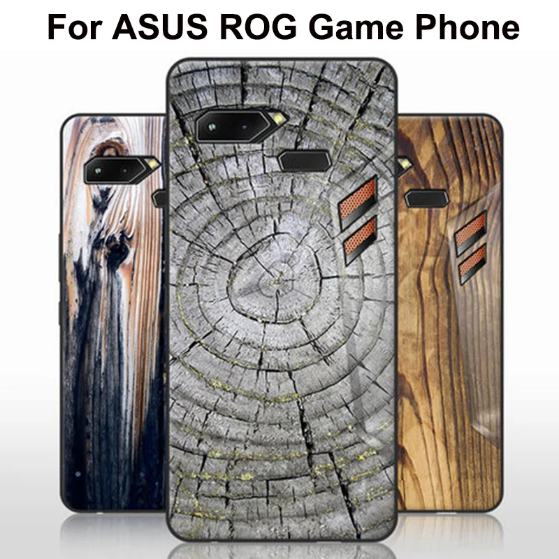 

For ASUS ROG Game Phone case Wood stone style soft phone Cases For ASUS ROG ZS600KL Z01QD Gaming Phone Protection Shell coque