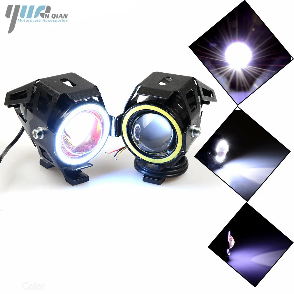 Motorcycle Headlight Motorbike U7 Moto Motocross Spotlight Scooter Light For Yamaha Honda Suzuki Kawasaki Harley KTM Ducati BMW