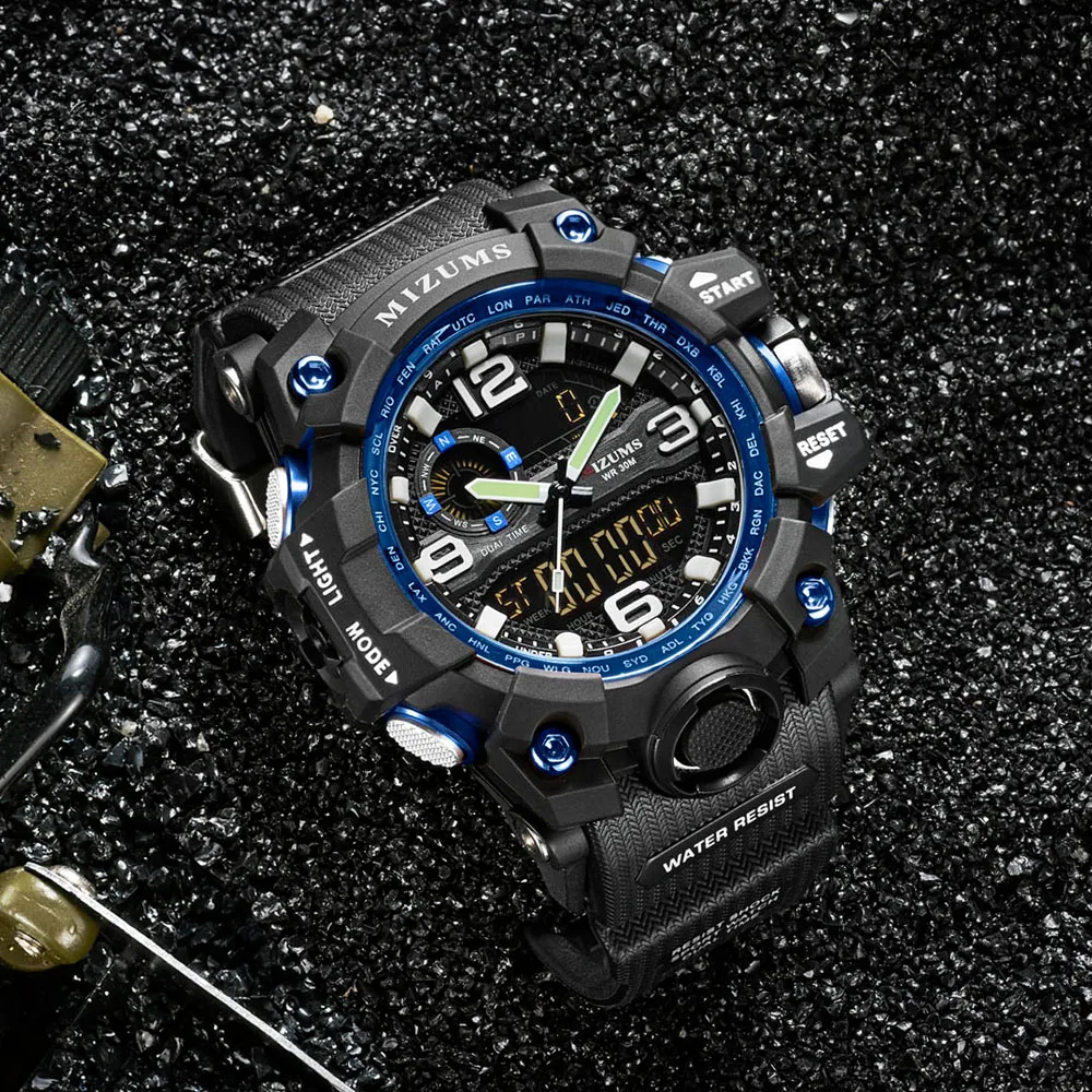 Big Dial Digital Watch S SHOCK Men Military Army Watch Water Resistant LED Sports Watches luxury brand mizums watches drop shipping (19)