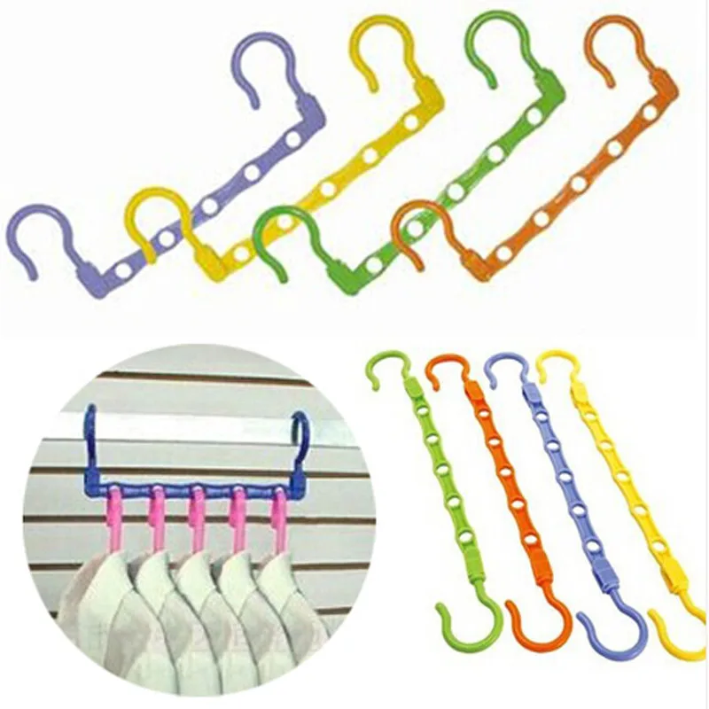 

2017 Hot Sale 5-Hole Space Saver Wonder Magic Hanger Hook Closet Organizer