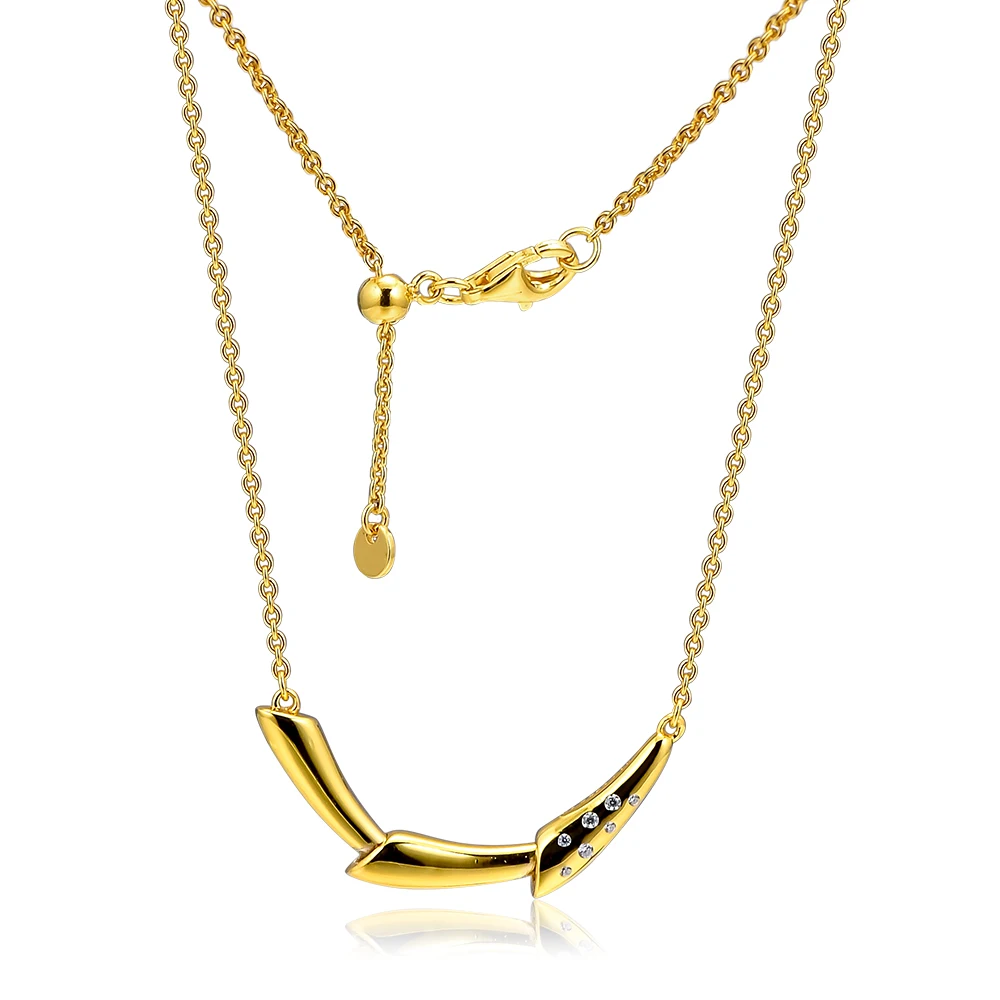 

FANDOLA Necklaces 925 Sterling Silver Necklaces & Pendants Flower Stem Necklace Silver 925 Pingente SHN011