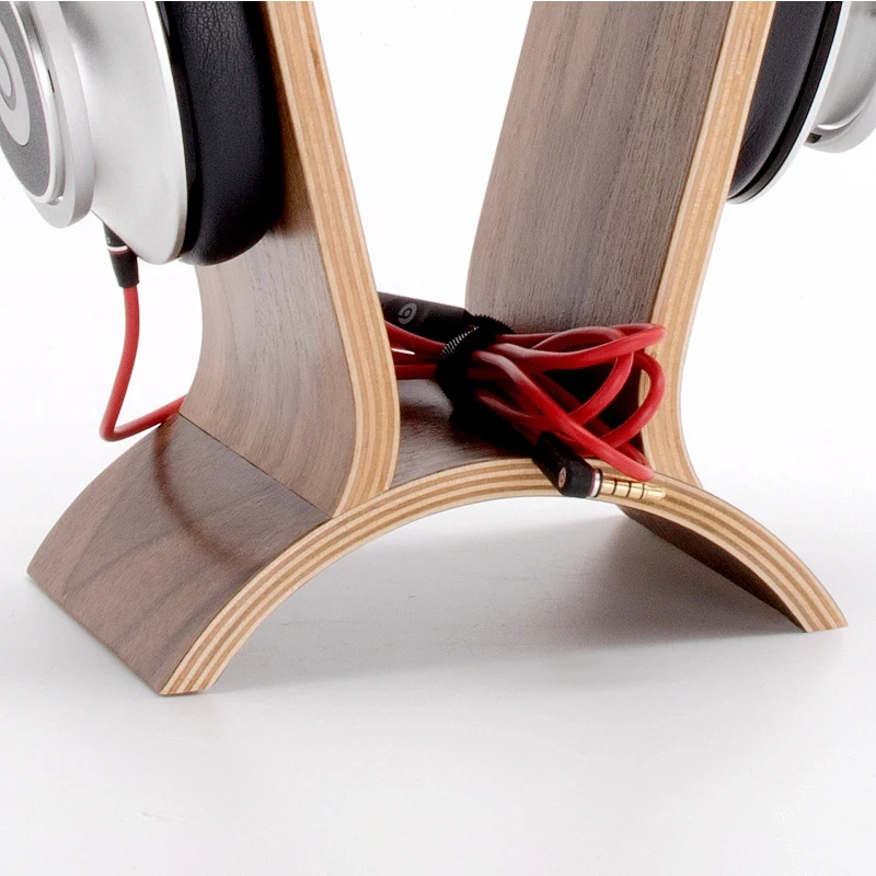 Classic Wooden Headphone Headset Stand Earphone Holder Walnut Hanger Headset Display for Beats JBL for Bose Universal Headset