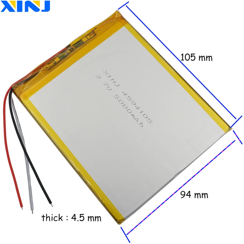 XINJ 3 7 V 5000 mAh провода для термистора литий полимерная батарея li po электронной книги