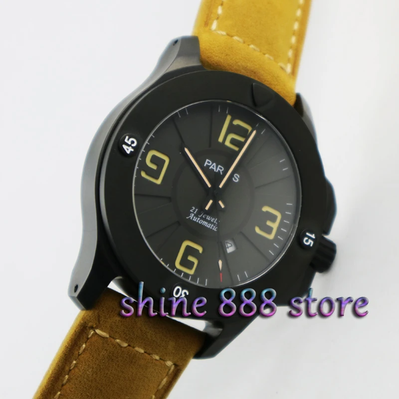 

Parnis 47mm Gray dial luminous PVD case MIYOTA Automatic movement men's watch