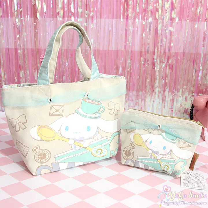 

Cartoon Cute Cinnamoroll Dog Anime Cosmetic Bag Women Cinnamoroll Dog Lace Makeup Bags Storage Bag for Girls Bag Lover Gift