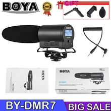 BOYA BY-DMR7 Condenser Microphone MIC ON Camera 3.5mm LCD Audio Cable Recording Studio Voice Professional Studio Microphone MIC цена BOYA BY-DMR7 Condenser Microphone MIC ON Camera 3.5mm LCD Audio Cable Recording Studio Voice Professional Studio Microphone MIC цены онлайн