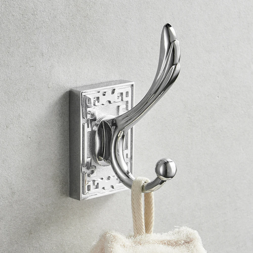 Robe Hooks Metal Towel Hanger Hooks For Clothes Coat Hat Bag Hooks Wall Mount Bathroom Accessories Door Towel Hook Holder (3)