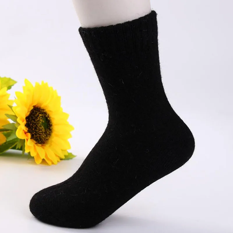 Розничная ; Новинка; однотонные зимние термо кашемировые носки; женские теплые носки из кроличьей шерсти; женские плотные носки; повседневные носки для девочек;