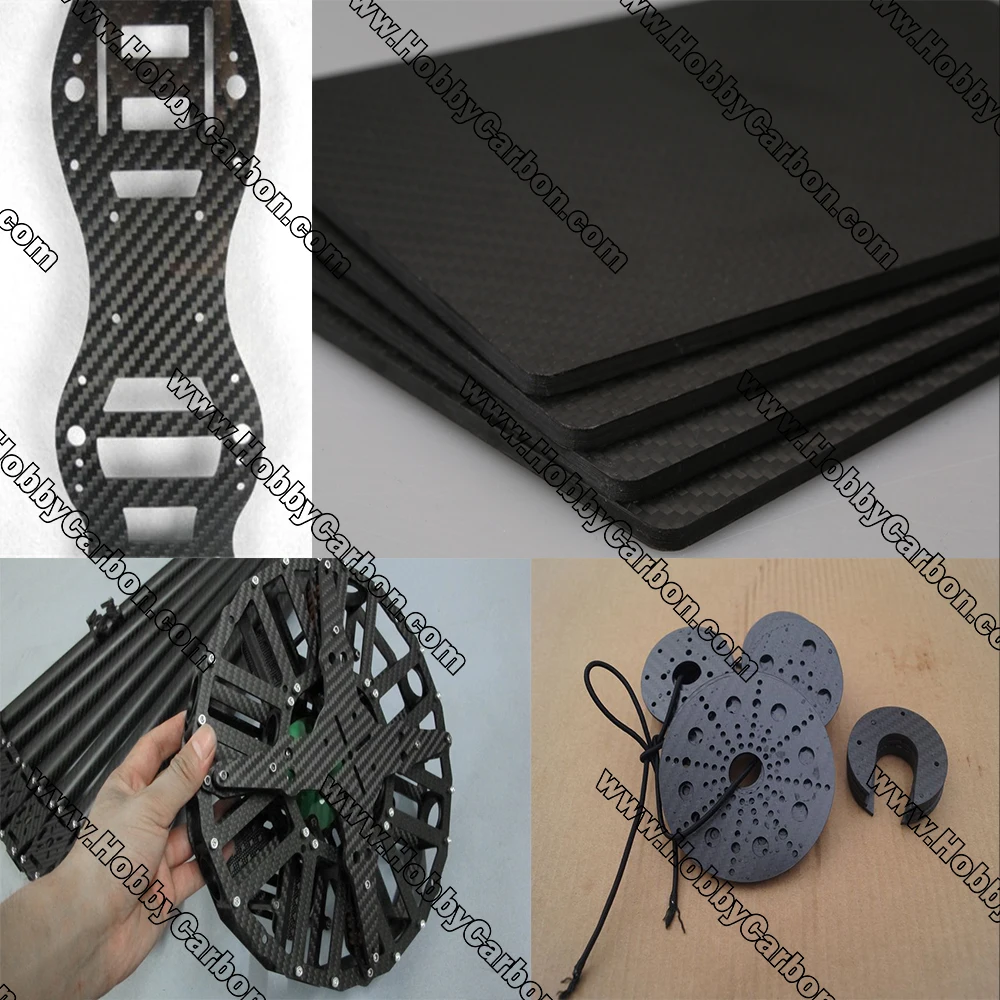 Processamento de Corte Placas para Folha de Sarja de Fibra de Carbono Completo para Drones Cnc + Placa Fosco Helicópteros Modelo Fpv rc