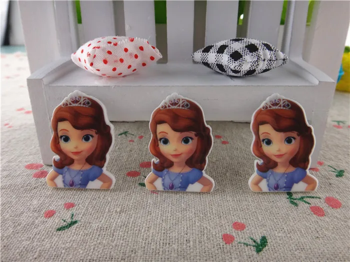 

17031905,flat back planar resin 10pcs/lot 34*24mm princess flatback planar resins for kids diy decoration crafts accessories