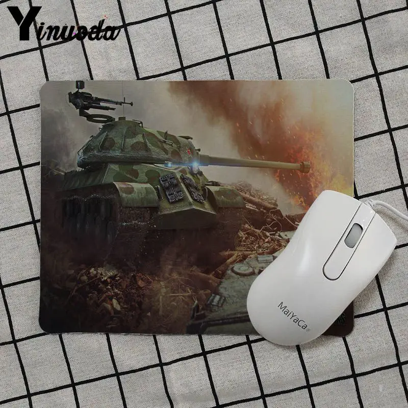 Yinuoda World Of Tanks игровая уникальная настольная панель игровой резиновый коврик для компьютерной мыши PC Компьютерная игровая мышь коврик для компьютерного геймера - Цвет: No Lock Edge25x29cm