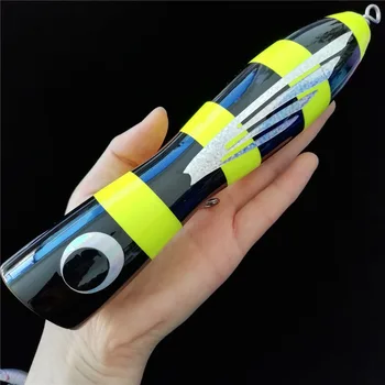 

Swolfy 18cm 102g Wooden lure fishing popper Topwater Handmade Fishing Trolling Baits Surface Popping Lures durable swimbait