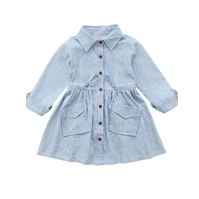 4 5 6 7 8 9 10 11 12 13 Years Children's Denim Dresses School Uniform ...