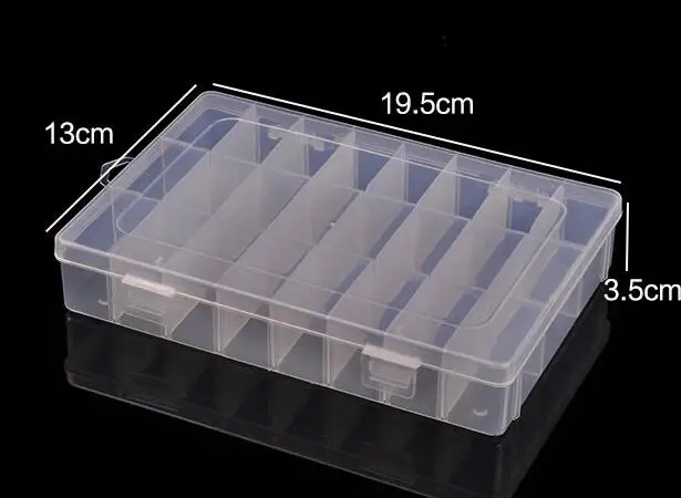 Регулируемый пластиковый 10-24 отсек Коробка для хранения серьги ювелирные изделия ящик Чехол Контейнер