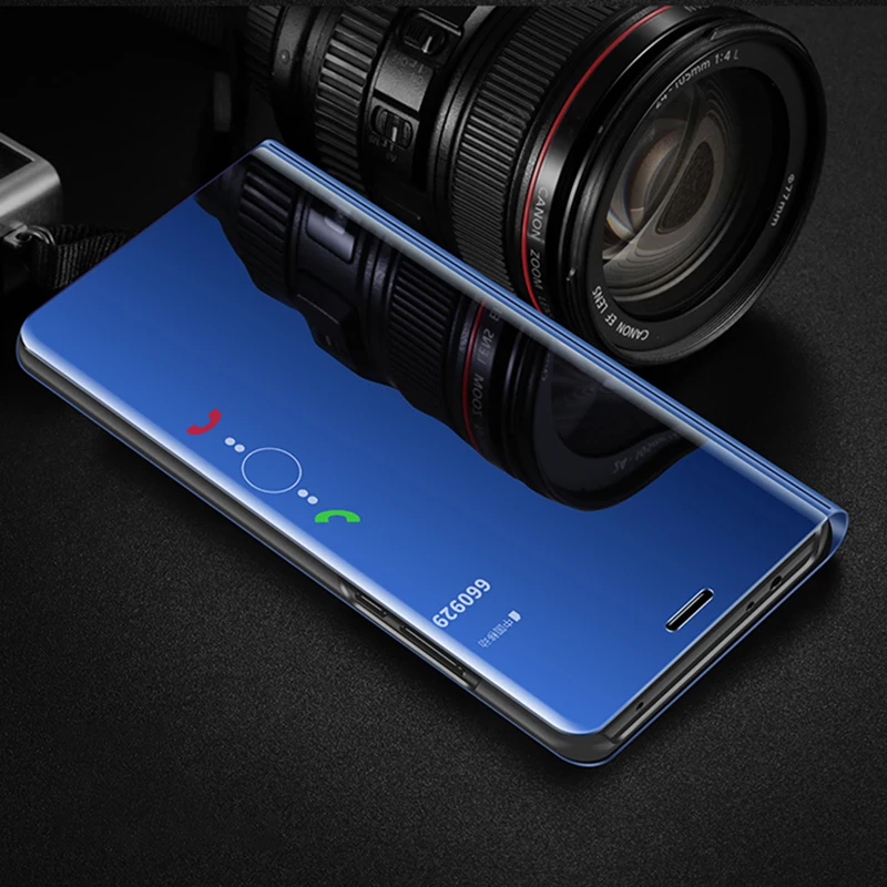 Роскошный 360 Защитный чехол книжка для Huawei Honor 8X 8C 8A 8S 7S 10 Lite Light lite Play Mirror кожаный